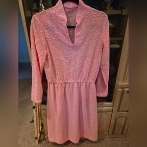 Vintage Pink Textured Dress